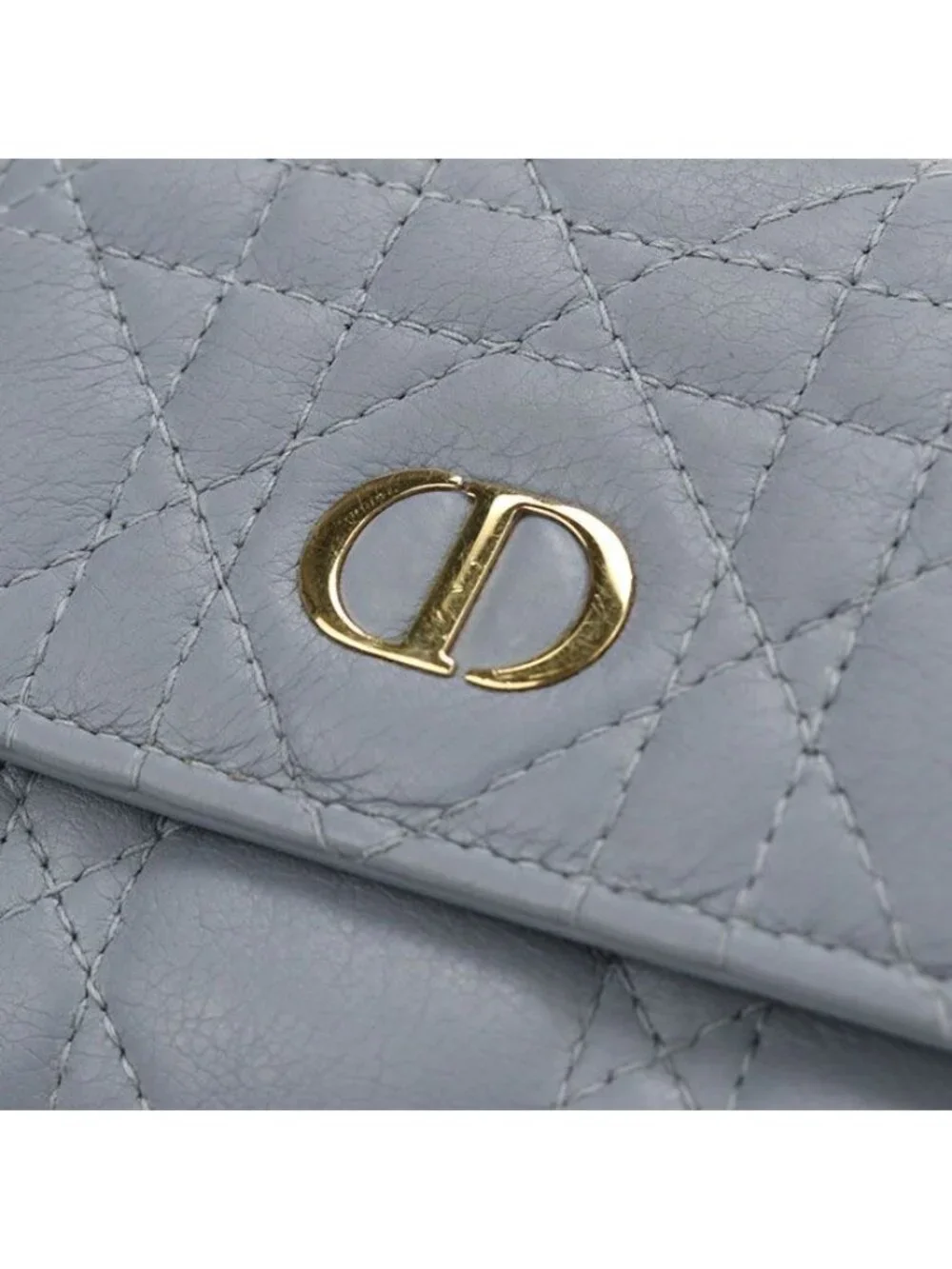 Dior Hibiscus Wallet Caro Trifold Calfskin